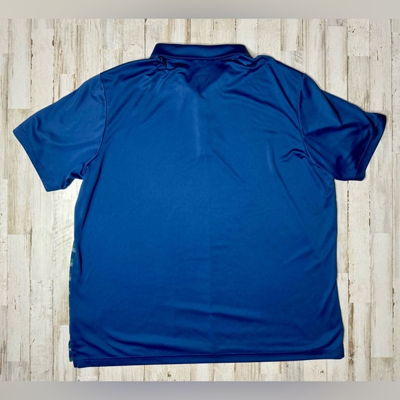 Adidas Climalite Golf Performance Polo Shirt Mens 2XL Blue Short Sleeve - Picture 7 of 9